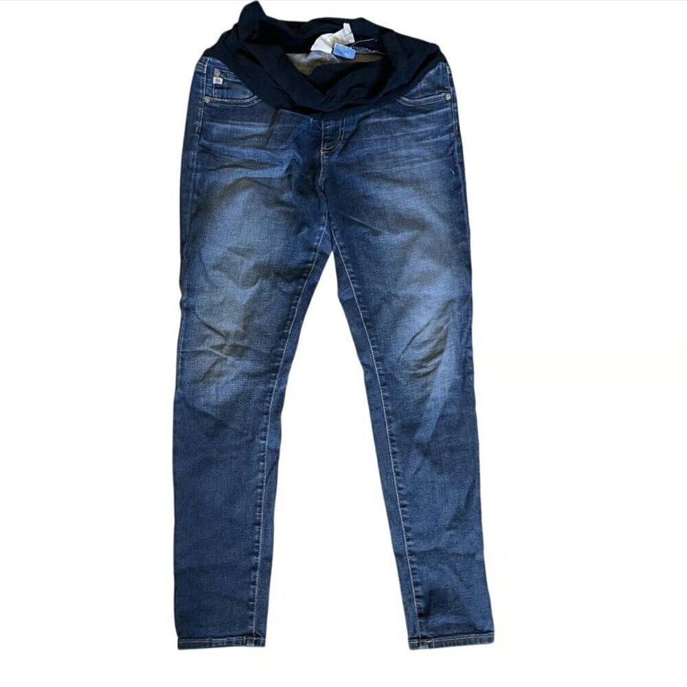 AG Adriano Goldschmied Cotton Blend Medium Wash Maternity Jeans • Size 30 🗣